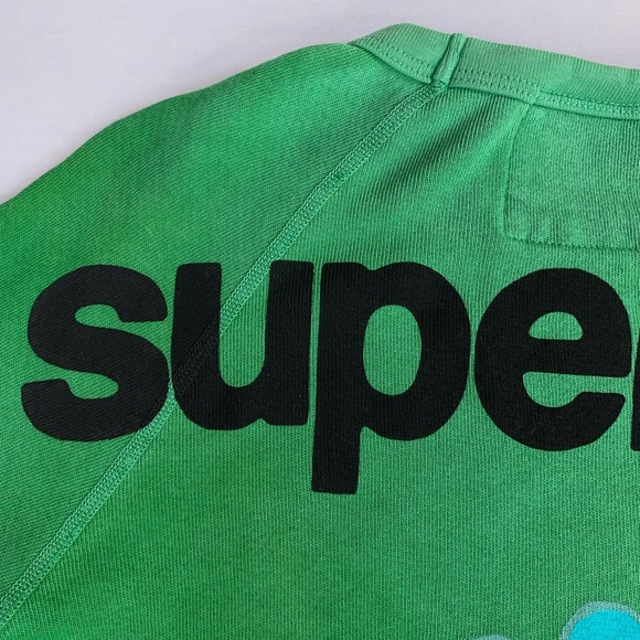 Freecity Supervintage Green Blue Supermat Open Hand Sweatshirt Women's XS New - Picture 11 of 16